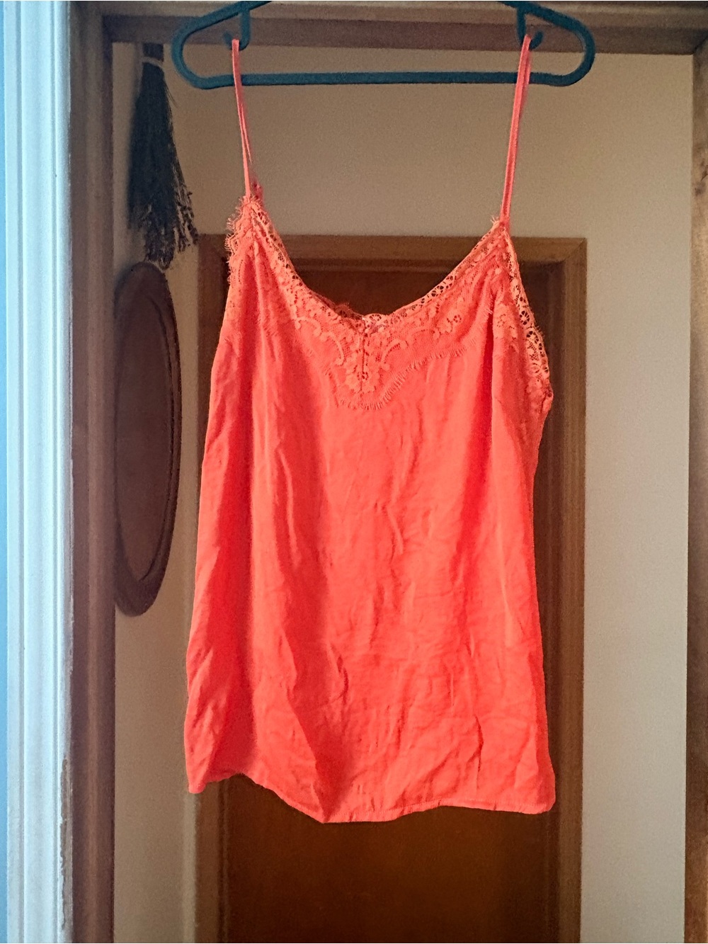 VILA Coral Lace-Trim Spaghetti Strap Camisole